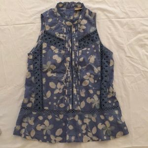 Anthropologie Vanessa Virginia 100% cot floral top